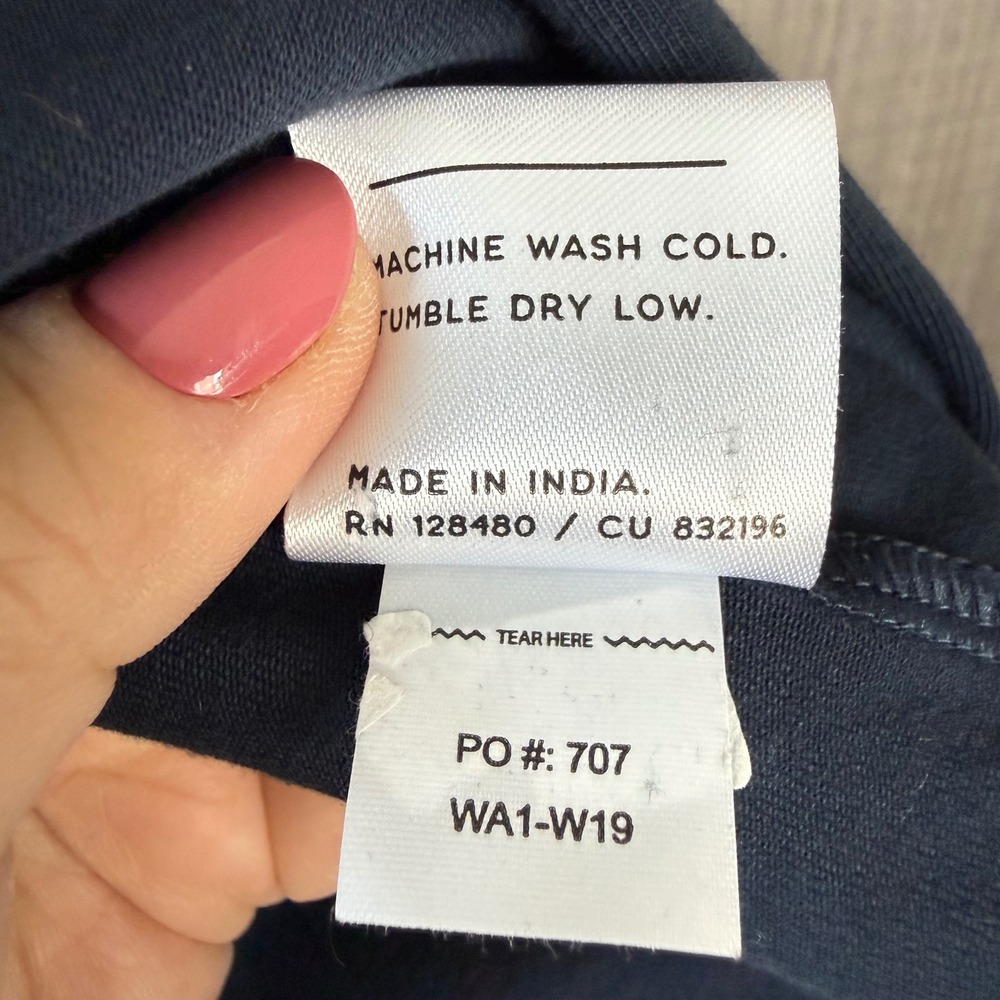 Pact Navy Organic Luxe Essential Swing Cardigan Open Size Medium - Picture 14 of 15